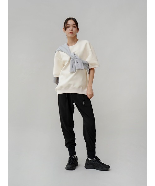 tシャツ ダンボール5分袖プルオーバー レディース