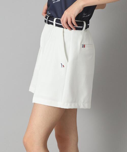 パンツ 「新レーベル ADABAT NAVY」UVカット/接触冷感 ストレッチツイルキュロット レディースの画像