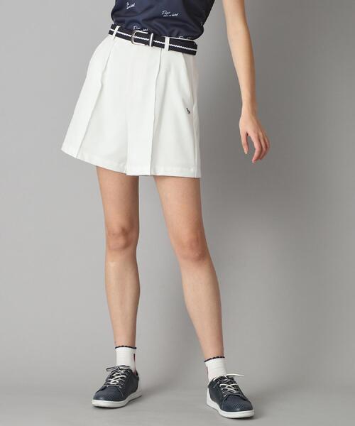 パンツ 「新レーベル ADABAT NAVY」UVカット/接触冷感 ストレッチツイルキュロット レディースの画像