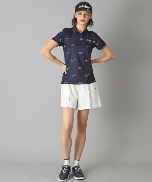 パンツ 「新レーベル ADABAT NAVY」UVカット/接触冷感 ストレッチツイルキュロット レディースの画像