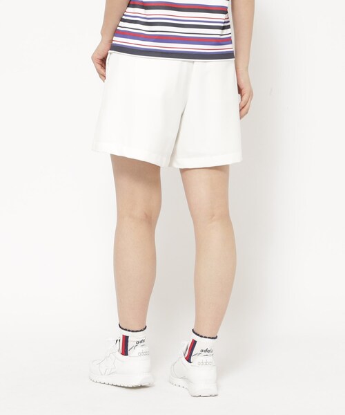 パンツ 「新レーベル ADABAT NAVY」UVカット/接触冷感 ストレッチツイルキュロット レディースの画像