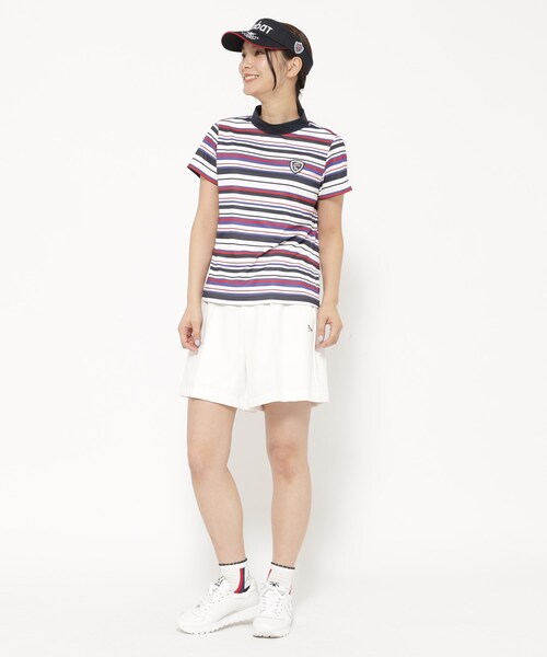 パンツ 「新レーベル ADABAT NAVY」UVカット/接触冷感 ストレッチツイルキュロット レディースの画像