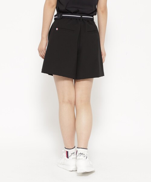 パンツ 「新レーベル ADABAT NAVY」UVカット/接触冷感 ストレッチツイルキュロット レディースの画像