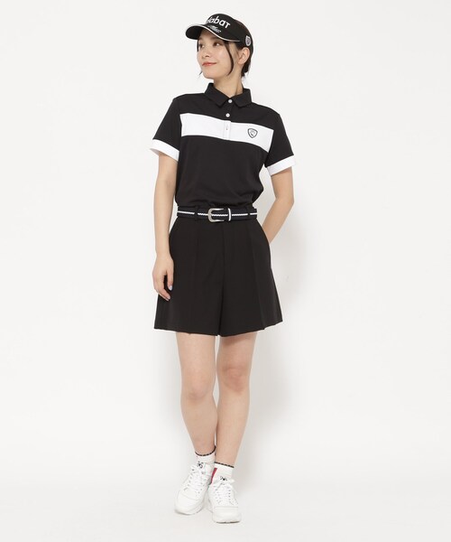 パンツ 「新レーベル ADABAT NAVY」UVカット/接触冷感 ストレッチツイルキュロット レディースの画像