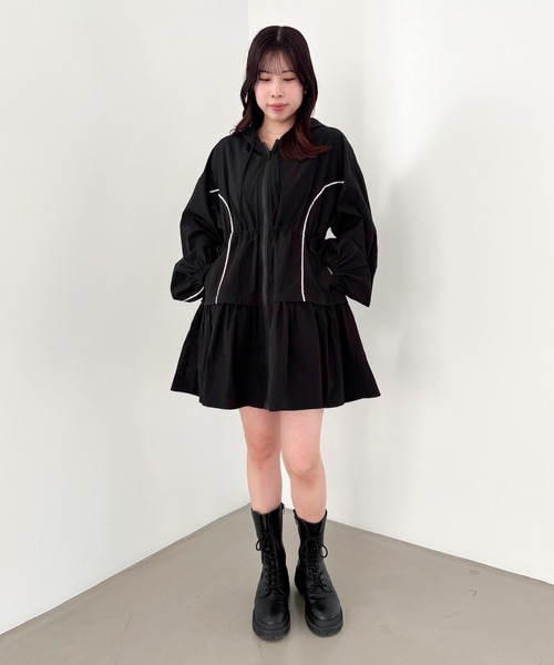 Heather（ヘザー） ワンピース ピコレースラインフードワンピース
