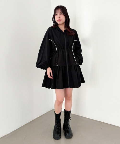 Heather（ヘザー） ワンピース ピコレースラインフードワンピース