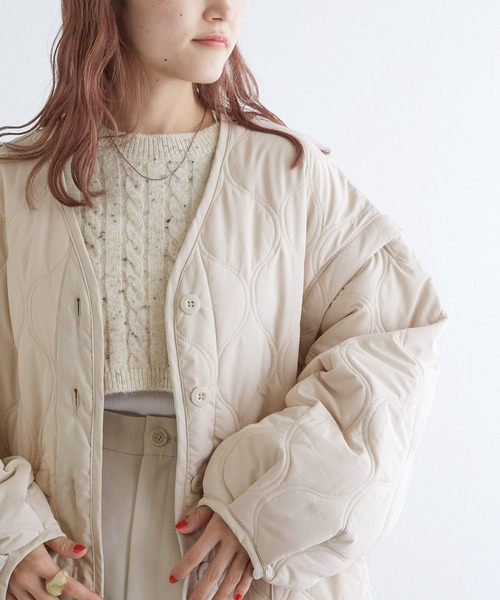 w closet（ダブルクローゼット） キルティングブルゾン FREE キナリ