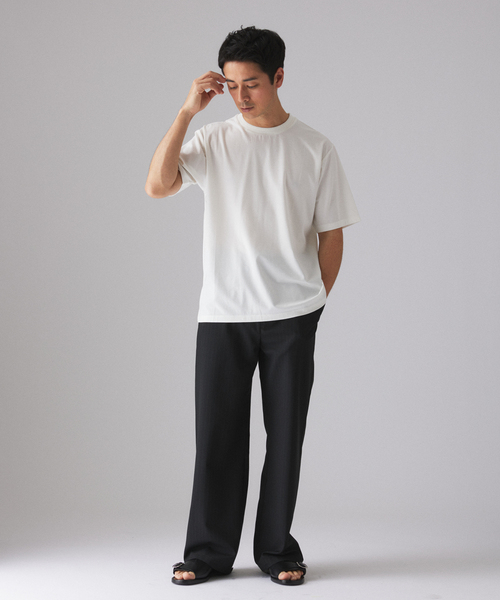 EDIFICE（エディフィス） tシャツ E. SILK MIX JQ NECK Tシャツ メンズ 