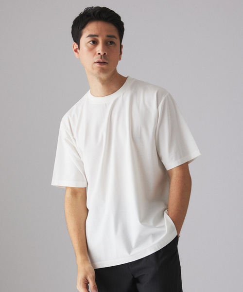 EDIFICE（エディフィス） tシャツ E. SILK MIX JQ NECK Tシャツ メンズ 