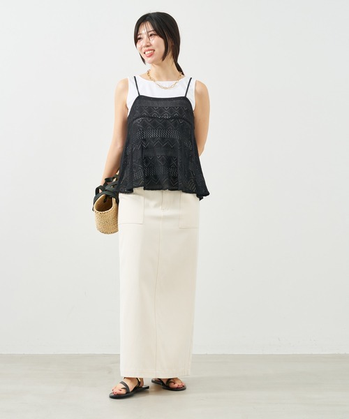 美品★MICA&DEAL★レディーストップス 夏 ノースリーブ タンクトップ MICA&DEAL タンクトップ ノースリーブ スクエア2WAYタンクトップ