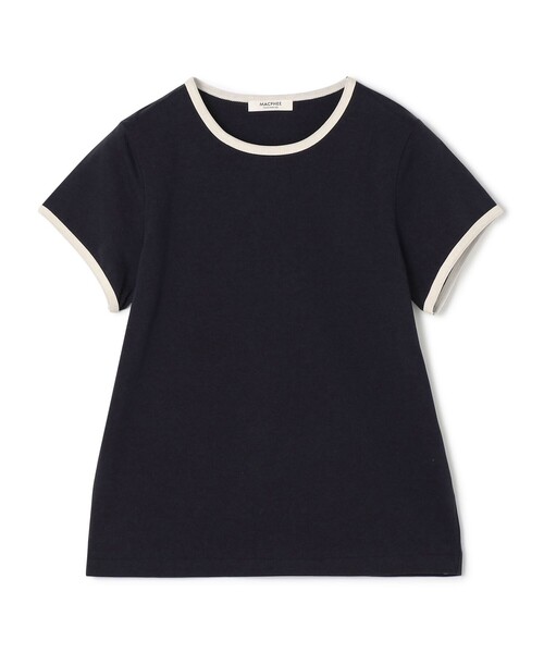 tシャツ コットンジャージー トリムTシャツ レディース