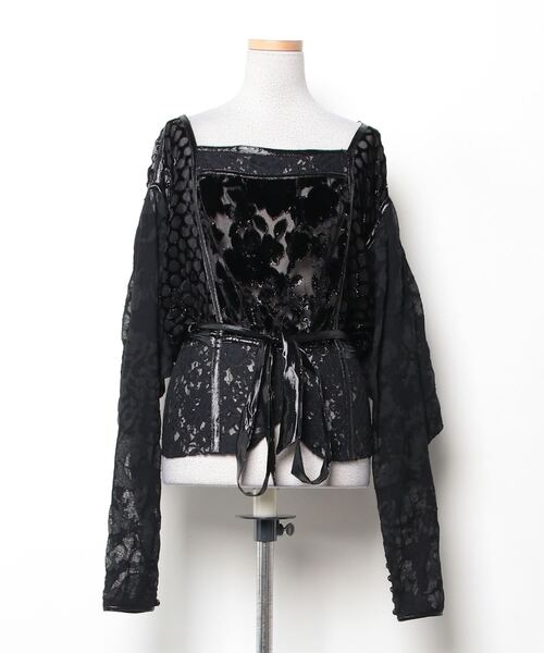 「JILL STUART」 長袖ブラウス 2 ブラック レディース