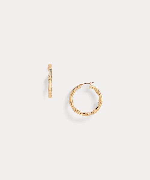 ユニセックス【Ralph Lauren】フープピアス★ LAUREN RALPH ピアス ゴールドプレーテッド テクスチャード