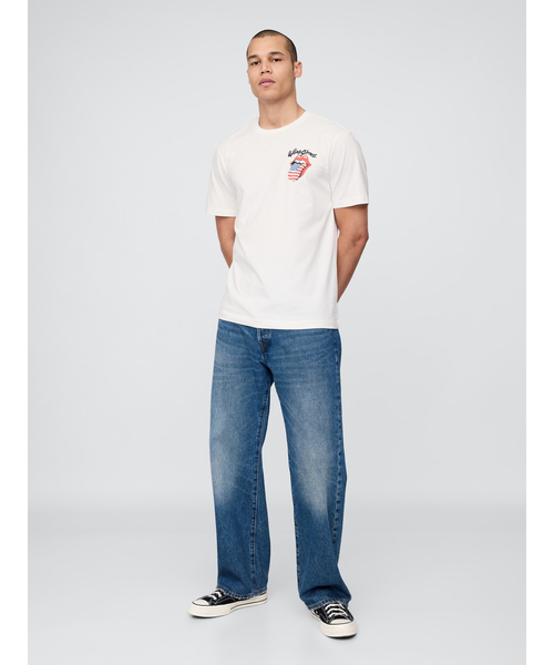 ザ・ローリング・ストーンズ GAP Tシャツ 新品タグ付きXL GAP tシャツ ○ザ・ローリング・ストーンズ リラックス