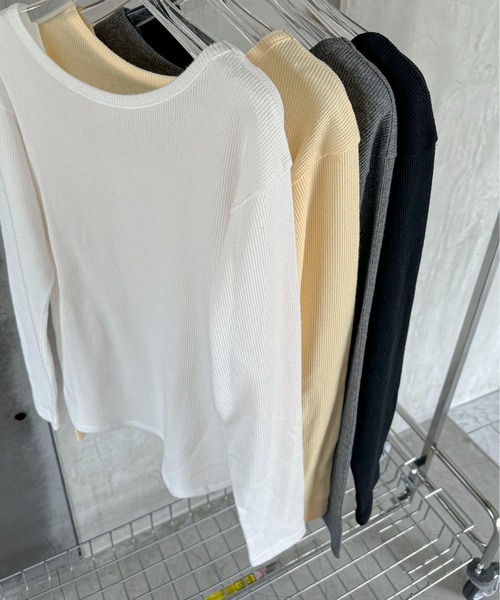 「feepur」 長袖カットソー MEDIUM イエロー レディース