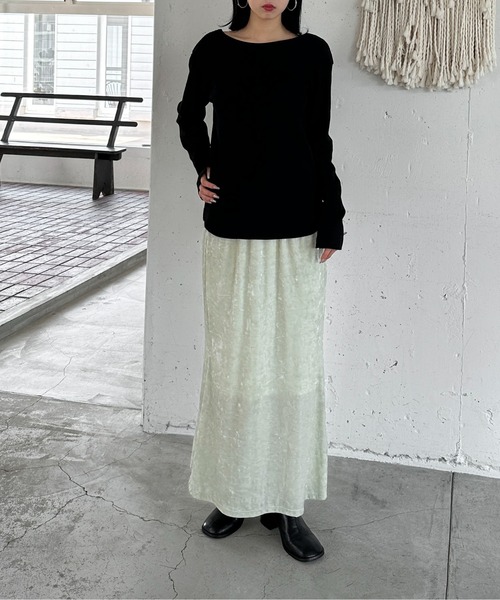 「feepur」 長袖カットソー MEDIUM イエロー レディース
