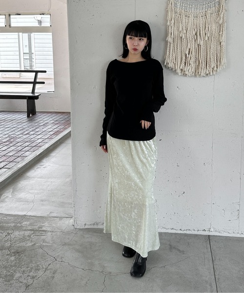 「feepur」 長袖カットソー MEDIUM イエロー レディース