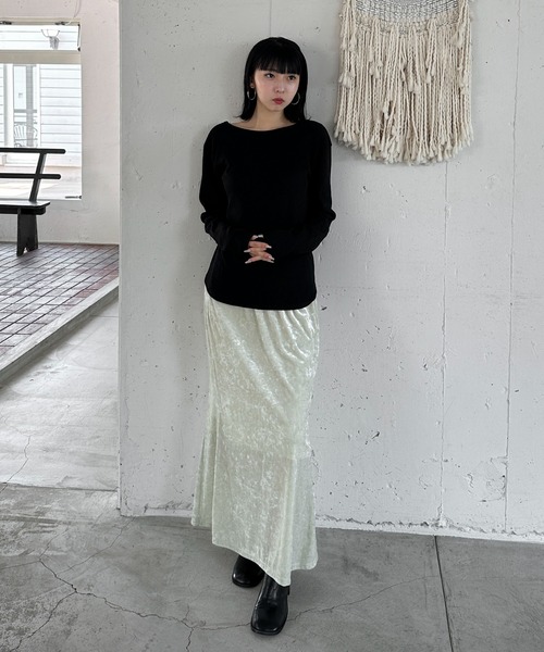 「feepur」 長袖カットソー MEDIUM イエロー レディース