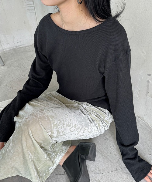 「feepur」 長袖カットソー MEDIUM イエロー レディース