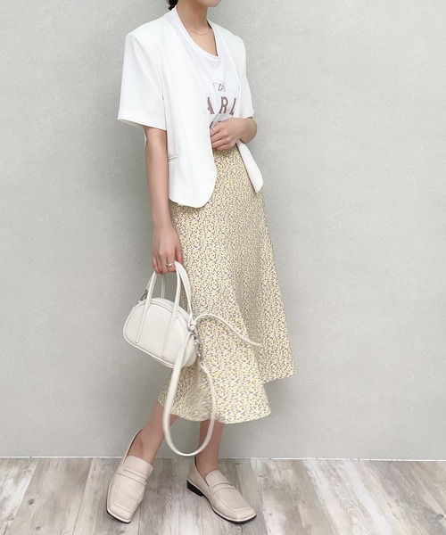 「Isn't She?」 ノーカラージャケット FREE ホワイト レディース_画像5