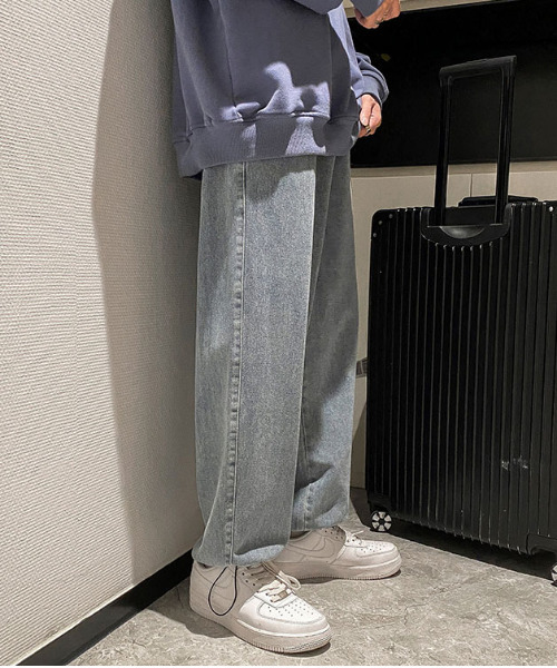 「neos」 デニムパンツ MEDIUM サックスブルー メンズ