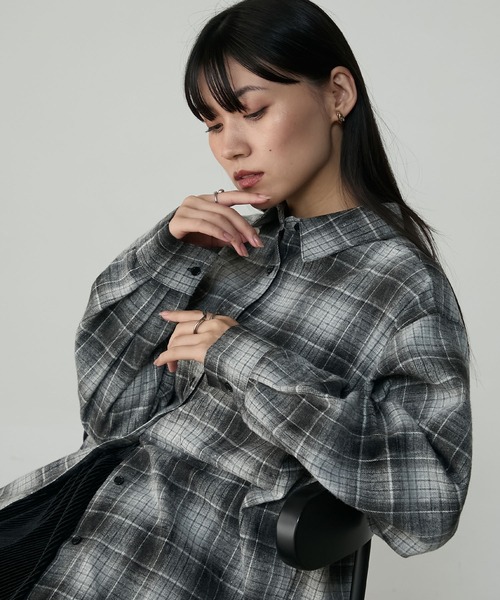 forksy.（フォルクシー） ブラウス シャツ 「forksy.」ブリーチ加工