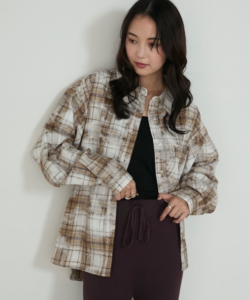 forksy.（フォルクシー） ブラウス シャツ 「forksy.」ブリーチ加工