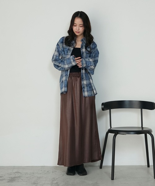 forksy.（フォルクシー） ブラウス シャツ 「forksy.」ブリーチ加工