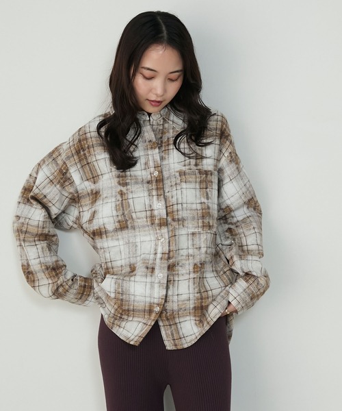 forksy.（フォルクシー） ブラウス シャツ 「forksy.」ブリーチ加工
