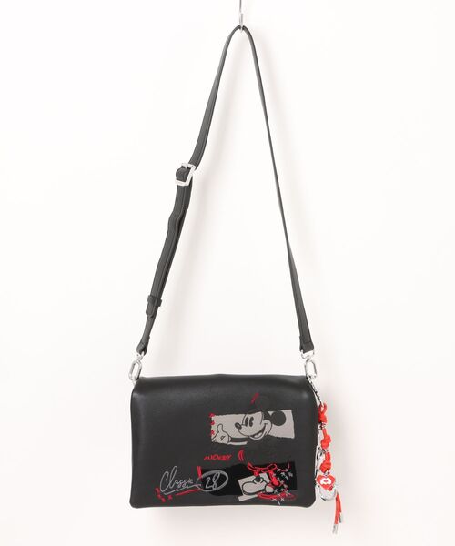 Desigual ミッキー柄 レザーバッグ デシグアル Desigual ミッキー ミディアムサイズのレザー風