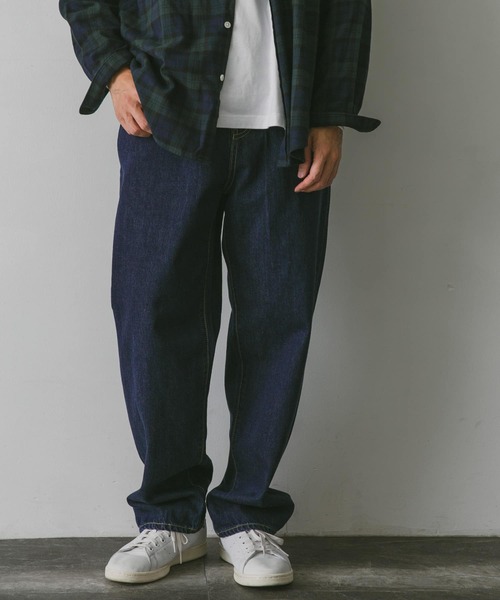 「URBAN RESEARCH DOORS」 デニムパンツ LARGE ネイビー メンズ