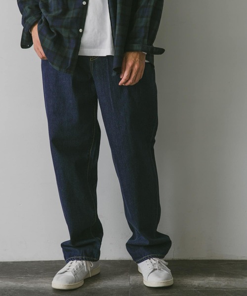 「URBAN RESEARCH DOORS」 デニムパンツ LARGE ネイビー メンズ