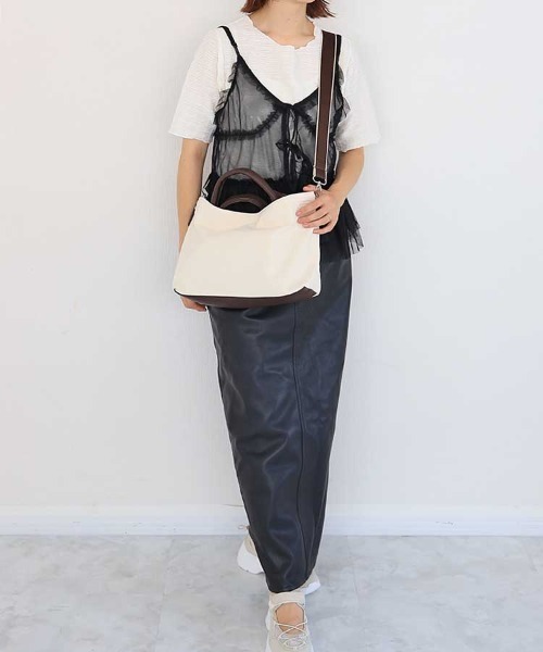 Bleu Bleuet（ブルーブルーエ） トートバッグ キャンバス合皮2WAY