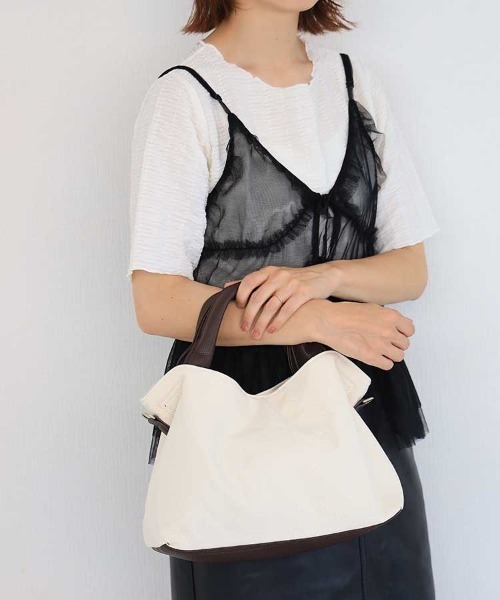 Bleu Bleuet（ブルーブルーエ） トートバッグ キャンバス合皮2WAY