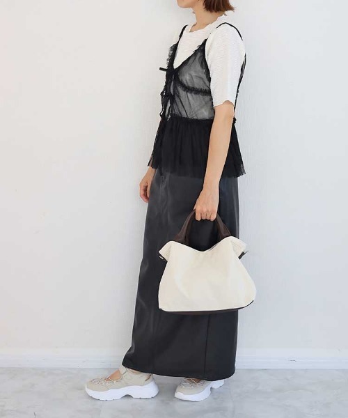 Bleu Bleuet（ブルーブルーエ） トートバッグ キャンバス合皮2WAY