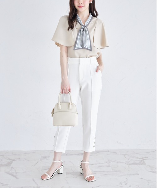 「tocco closet」 半袖ブラウス M ライトベージュ レディース_画像6