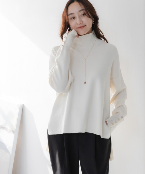 Elura（エルーラ） ニット セーター もっちりモイストハイネックプル