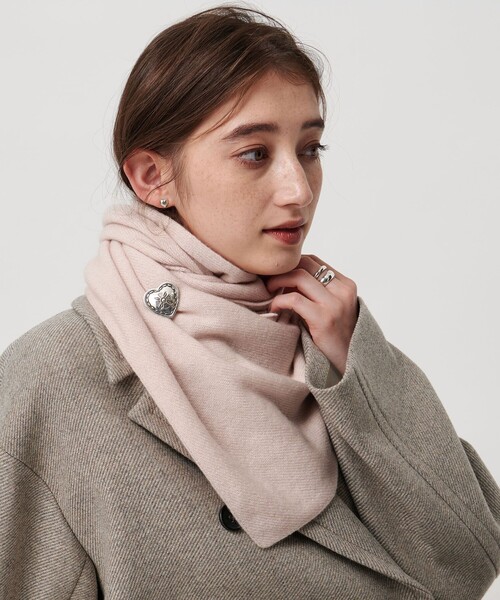 ASAUCE MÊLER アソースメレ　カシミヤマフラー L.Beige ASAUCE MÊLER アソースメレ カシミヤマフラー L.Beige ASAUCE MÊLER