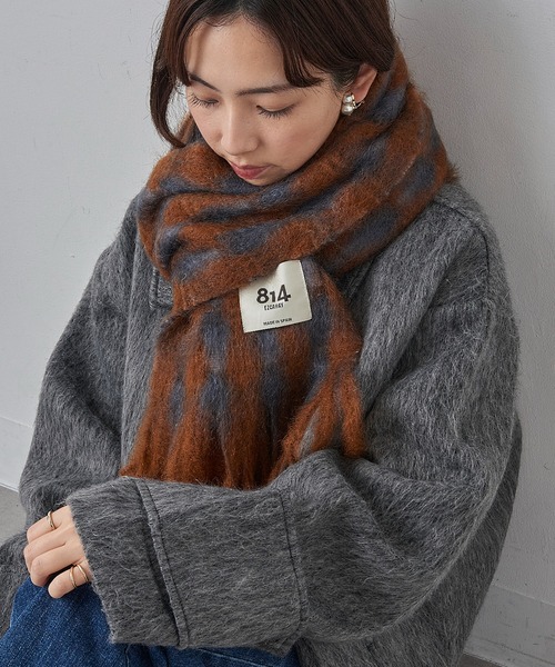 Yknaaa❣️マフラーエシャル✨ダークグレー✨美品✨ユニセックス Joshua Ellis（ジョシュアエリス） ストール グレー メンズ レディース