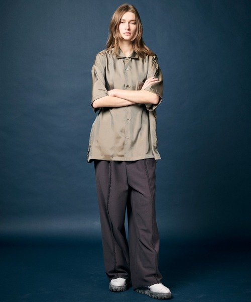 「MAISON SPECIAL」 半袖シャツ 2 パープル メンズ_画像5