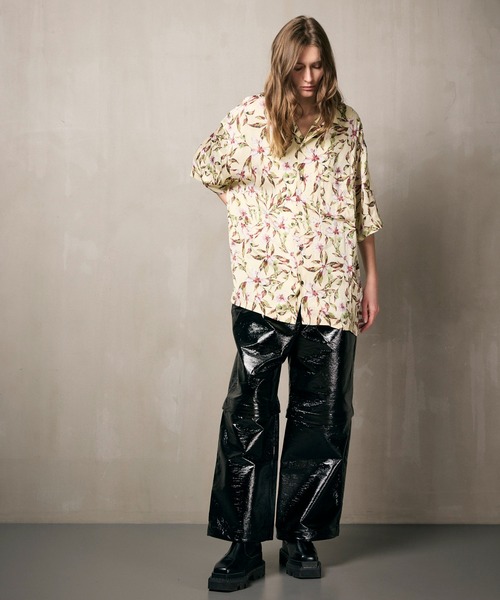 「MAISON SPECIAL」 半袖シャツ 2 パープル メンズ_画像8