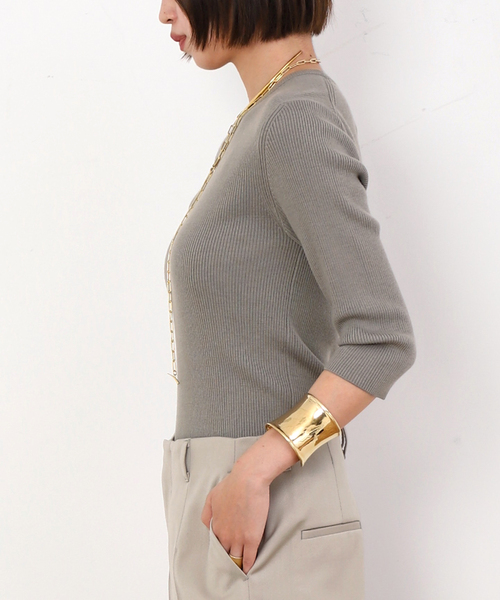 EVERYDAY I LIKE. ニット セーター *リブクルーネックプルオーバー