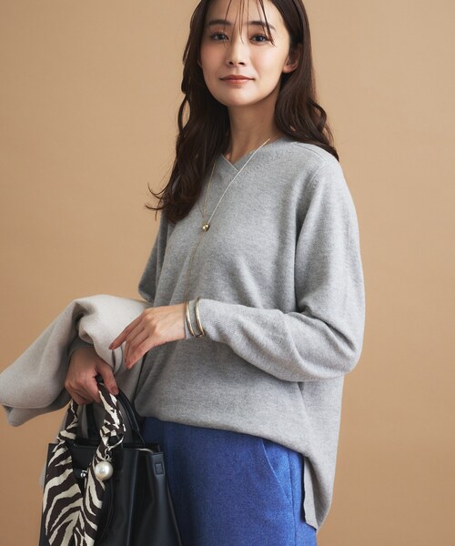 INDIVI（インディヴィ） ニット セーター 「洗える／チュニック丈