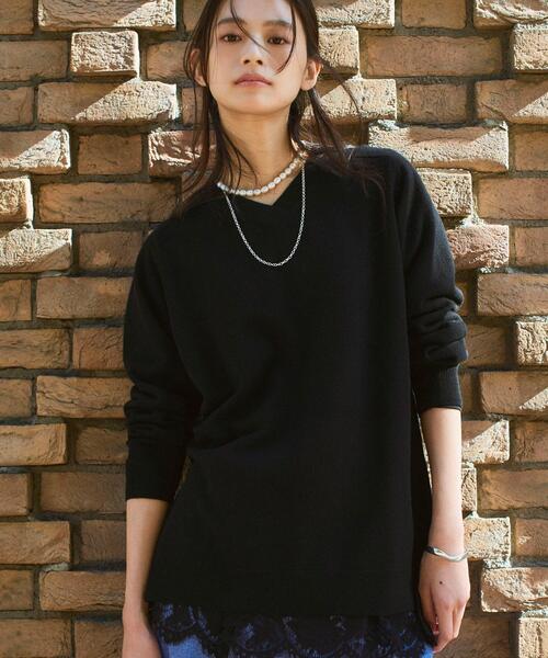 INDIVI（インディヴィ） ニット セーター 「洗える／チュニック丈