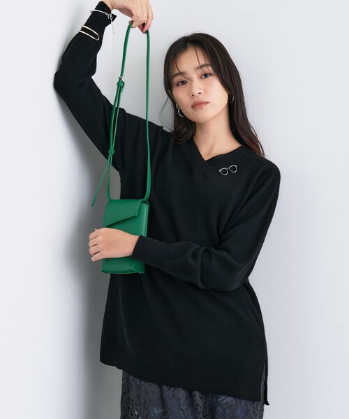 INDIVI（インディヴィ） ニット セーター 「洗える／チュニック丈