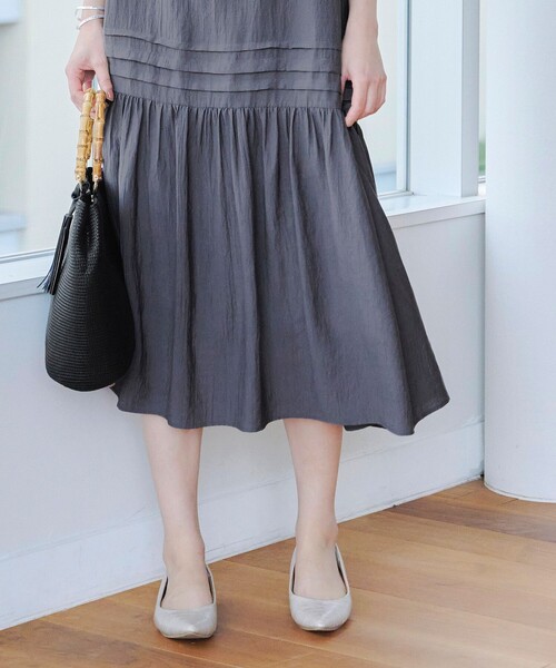 「Tiaclasse」 ノースリーブワンピース X-LARGE ネイビー レディース_画像6