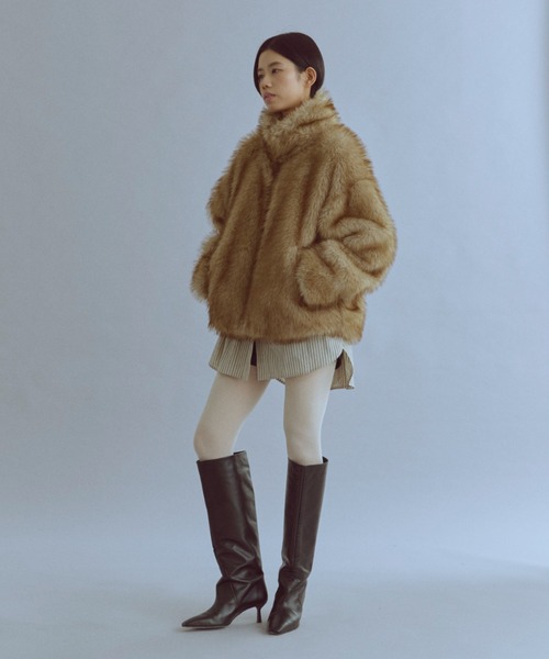 EN NEUME コート アウター Faux Fur Jacket レディース : ZOZOTOWN 