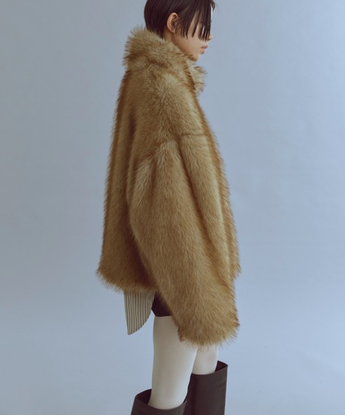 EN NEUME コート アウター Faux Fur Jacket レディース : ZOZOTOWN 