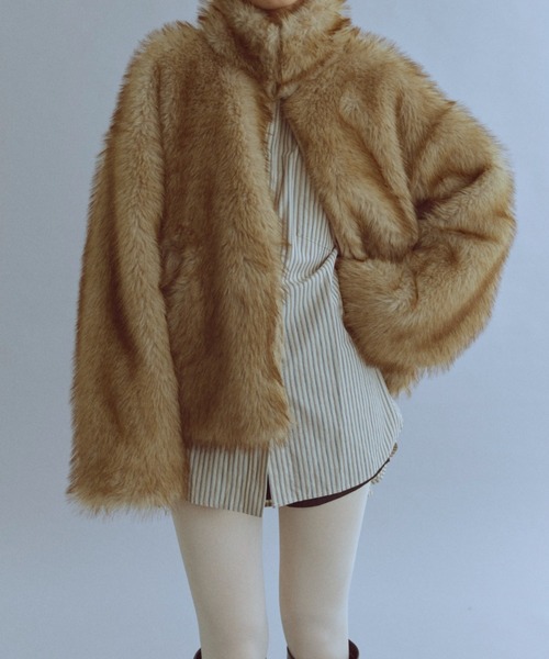 EN NEUME コート アウター Faux Fur Jacket レディース : ZOZOTOWN 