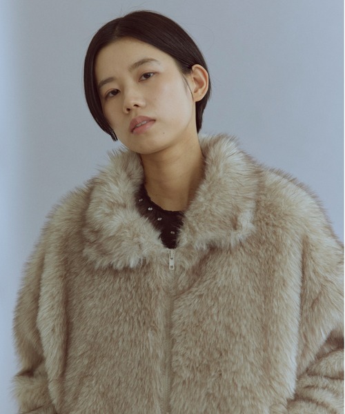 EN NEUME コート アウター Faux Fur Jacket レディース : ZOZOTOWN 